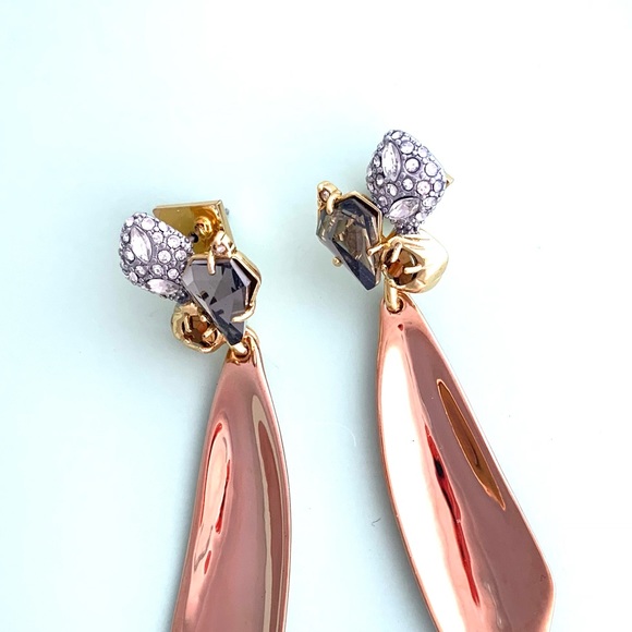 Alexis Bittar Crystal Stone Petal Scoop Earrings - Picture 9 of 10